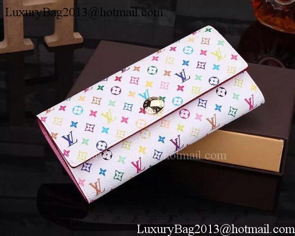 Louis Vuitton Monogram Multicolore Sarah Wallet M93745 White