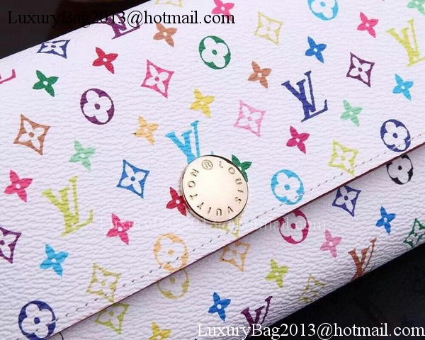 Louis Vuitton Monogram Multicolore Sarah Wallet M93745 White