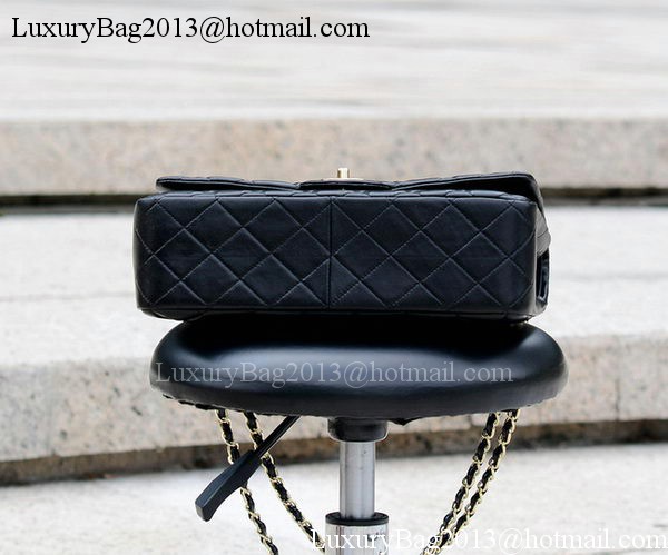 Chanel Jumbo Classic Black Sheepskin Flap Bag A58600 Gold