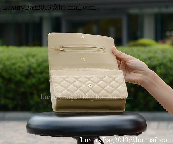 Chanel mini Flap Bags Apricot Sheepskin Leather A33814 Gold