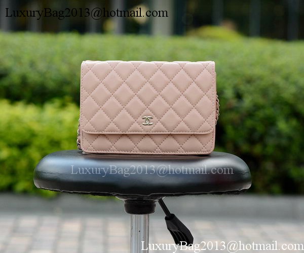 Chanel mini Flap Bags Pink Sheepskin Leather A33814 Silver