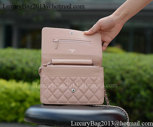 Chanel mini Flap Bags Pink Sheepskin Leather A33814 Silver