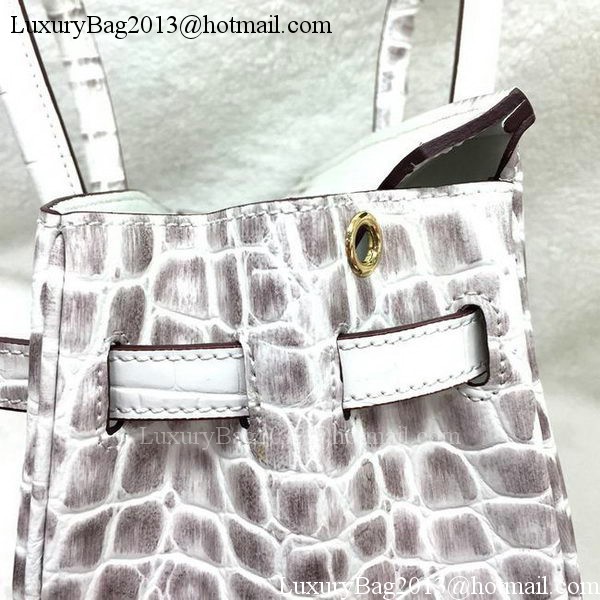 Hermes Birkin 25CM Tote Bag Croco Leather H25TCO OffWhite