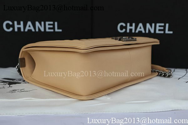 Boy Chanel Flap Shoulder Bag Original Sheepskin Leather A67087 Apricot