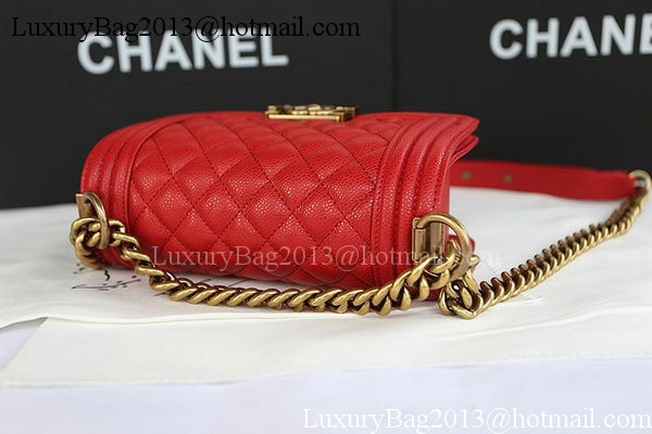 Boy Chanel mini Flap Bag Original Cannage Pattern A67085 Red