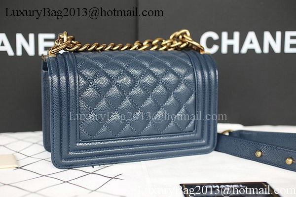 Boy Chanel mini Flap Bag Original Cannage Pattern A67085 Royal