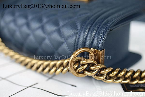 Boy Chanel mini Flap Bag Original Cannage Pattern A67085 Royal