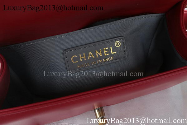 Boy Chanel mini Flap Bag Original Sheepskin A67085 Dark Red