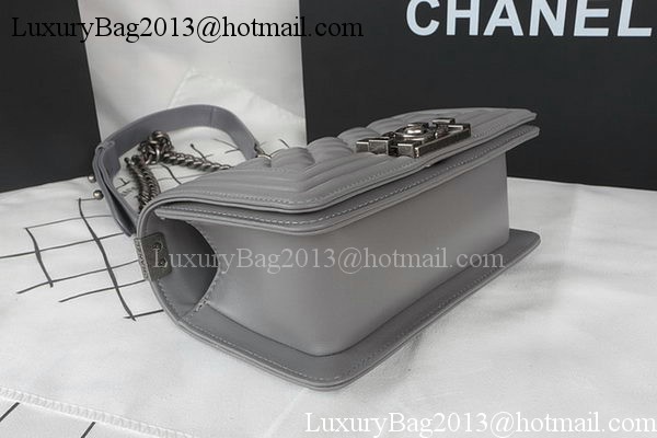 Boy Chanel mini Flap Bag Original Sheepskin A67085 Grey