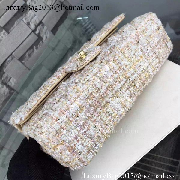 Chanel 2.55 Series Flap Bag Original Fabric A1025 Apricot