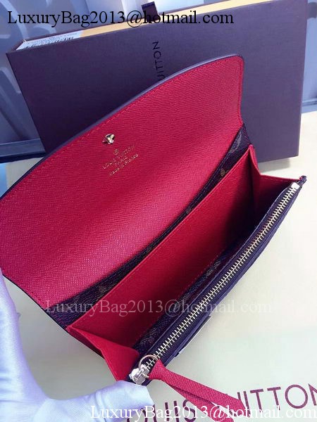 Louis Vuitton Monogram Canvas Emilie Wallet Rouge M60136 Red