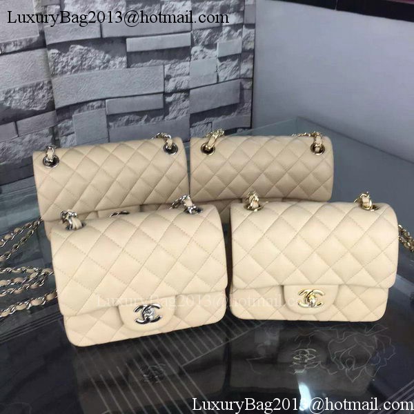 Chanel Classic Flap Bag Original Sheepskin Leather A5171 Apricot