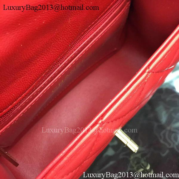 Chanel Classic Flap Bag Original Sheepskin Leather A5171 Red