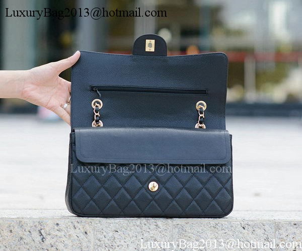 Chanel Classic Flap Bag Black Cannage Pattern A1113 Gold