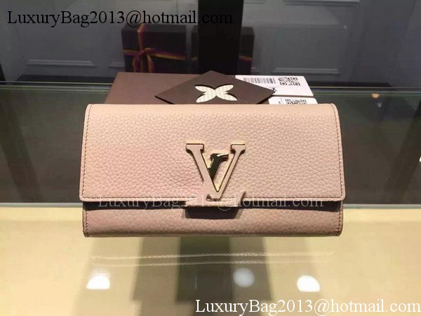 Louis Vuitton Litchi Leather LOUISE WALLET M60766 Light Pink