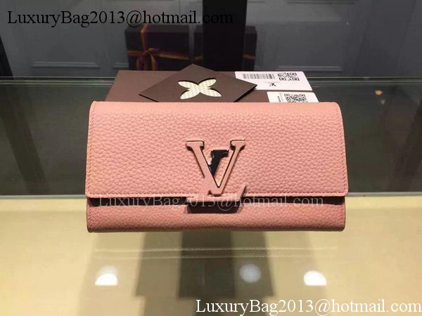 Louis Vuitton Litchi Leather LOUISE WALLET M60766 Pink