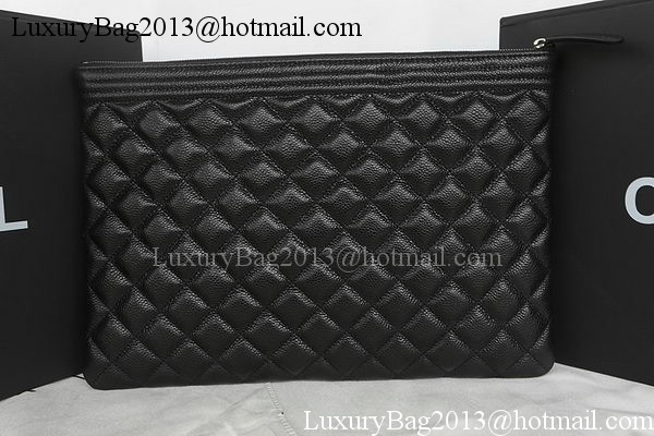 Boy Chanel Cannage Pattern Clutch A69254 Black