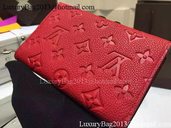 Louis Vuitton Monogram Empreinte SARAH WALLET M61184 Red