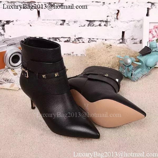 Valentino Ankle Boot Leather VT629 Black