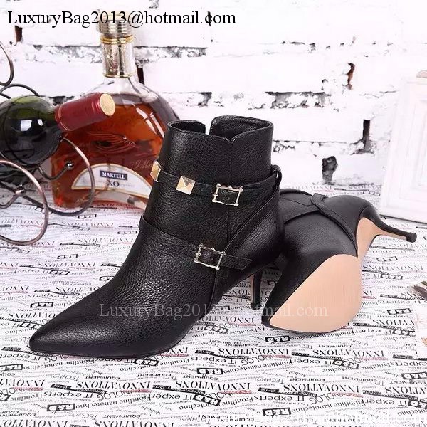 Valentino Ankle Boot Leather VT636 Black