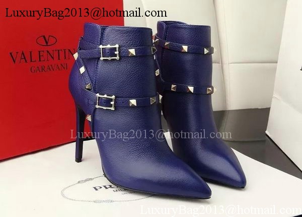 Valentino Ankle Boot Leather VT644 Blue