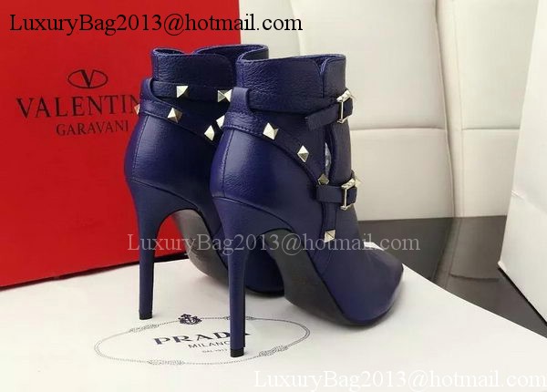 Valentino Ankle Boot Leather VT644 Blue