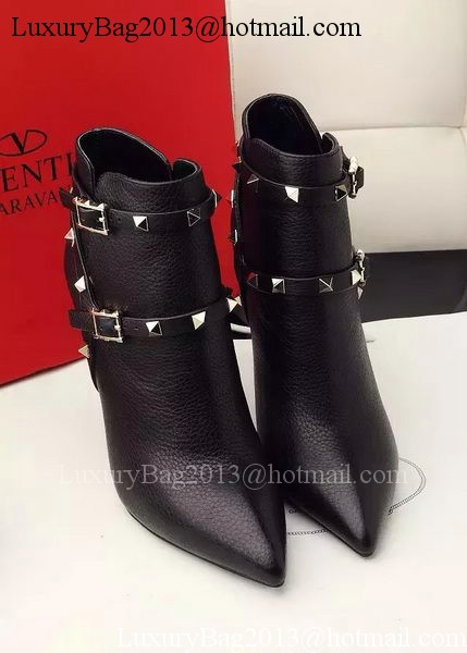 Valentino Ankle Boot Leather VT645 Black