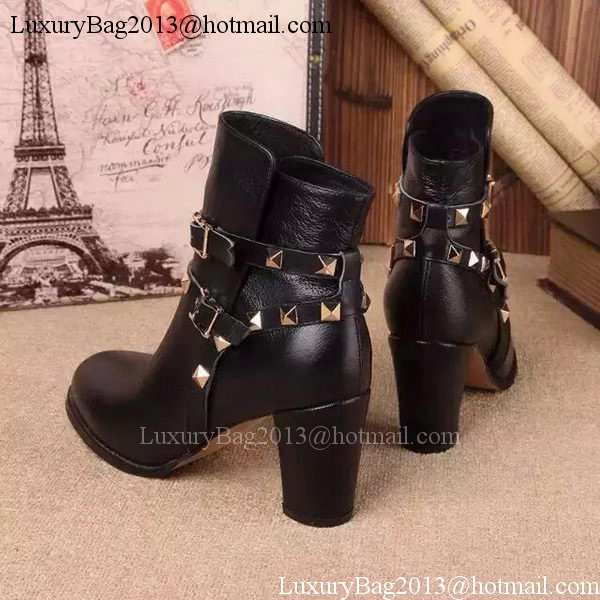 Valentino Ankle Boot Leather VT686 Black