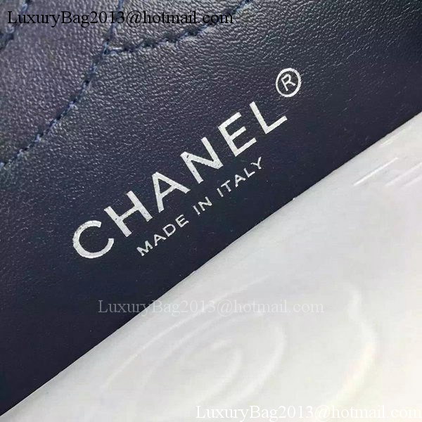 Chanel Classic Flap Bag Black Original Calfskin Leather CHA6059 Blue