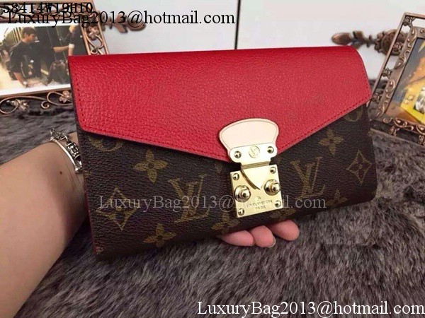 Louis Vuitton Monogram Canvas PALLAS WALLET M58414 Red