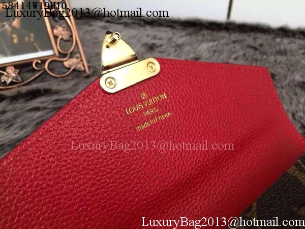 Louis Vuitton Monogram Canvas PALLAS WALLET M58414 Red