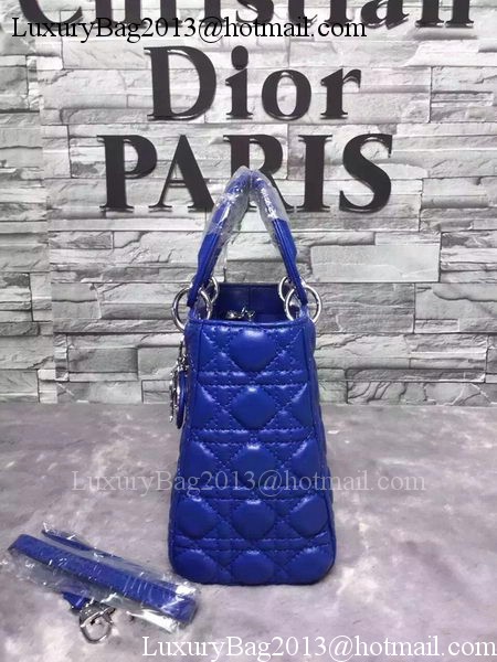 Dior Small Lady Dior Bag Sheepskin Leather CD6322 Blue