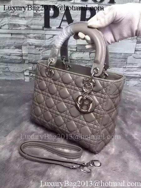 Dior Small Lady Dior Bag Sheepskin Leather CD6322 Grey