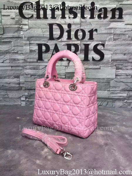 Dior Small Lady Dior Bag Sheepskin Leather CD6322 Pink