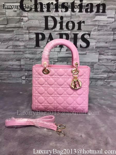 Dior Small Lady Dior Bag Sheepskin Leather CD6322 Pink