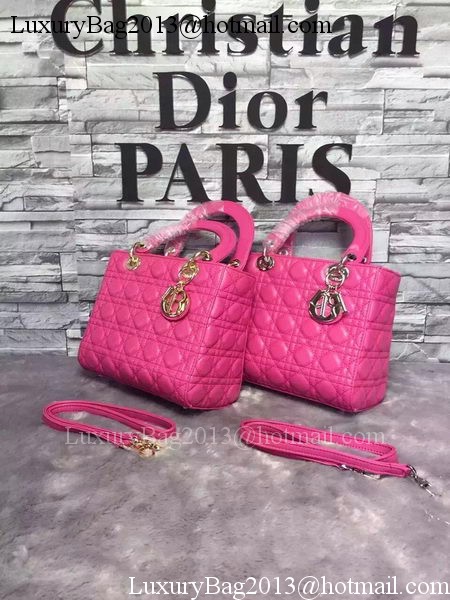 Dior Small Lady Dior Bag Sheepskin Leather CD6322 Rose
