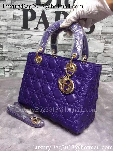 Dior Small Lady Dior Bag Sheepskin Leather CD6322 Violet