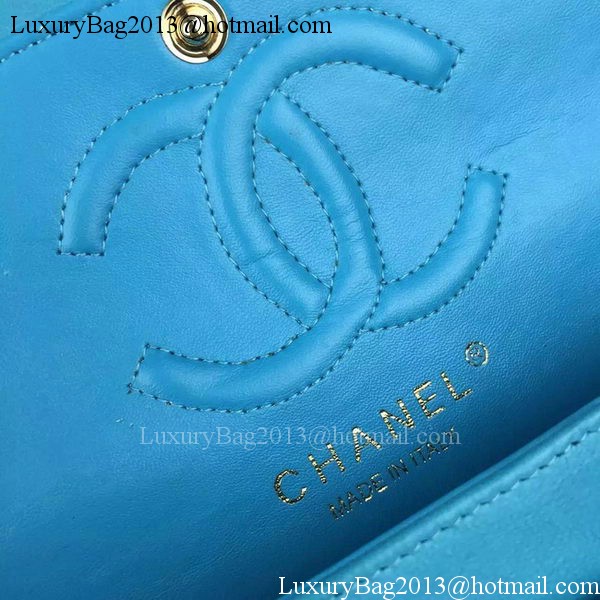 Chanel 2.55 Series Flap Bag Lambskin Leather A5024 Blue