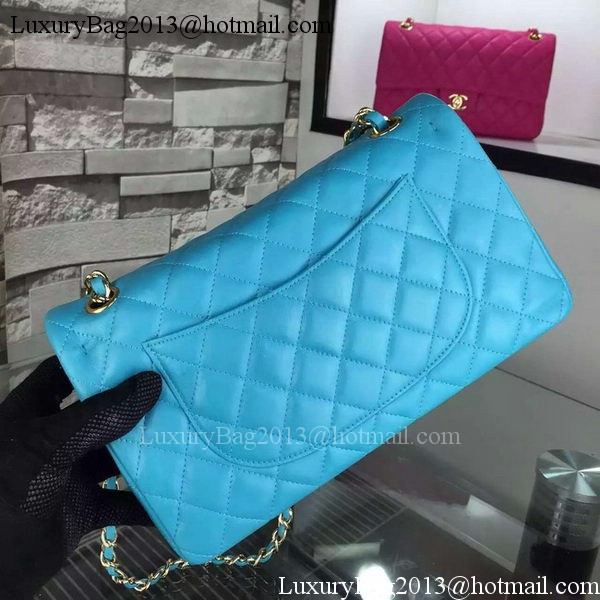 Chanel 2.55 Series Flap Bag Lambskin Leather A5024 Blue