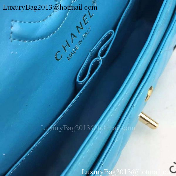 Chanel 2.55 Series Flap Bag Lambskin Leather A5024 Blue