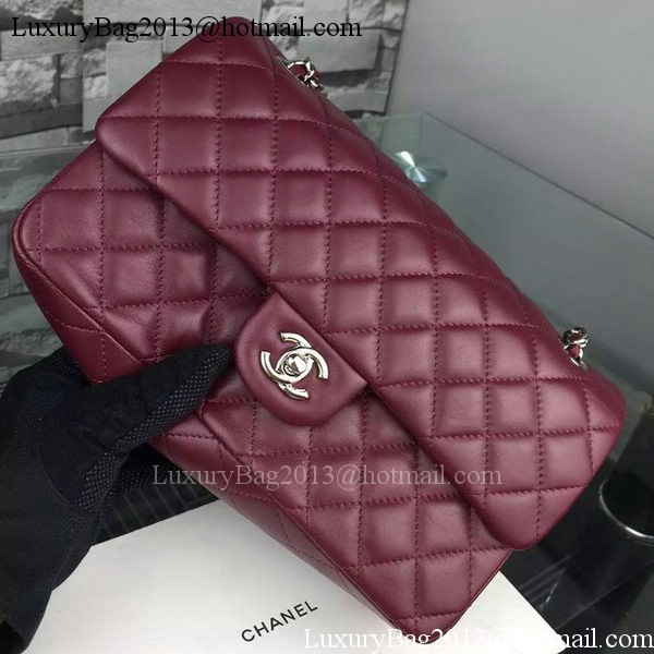 Chanel 2.55 Series Flap Bag Lambskin Leather A5024 Burgundy