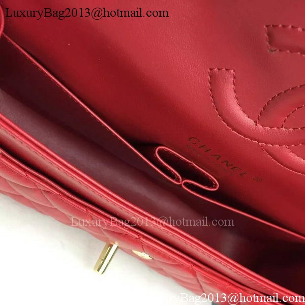 Chanel 2.55 Series Flap Bag Lambskin Leather A5024 Red