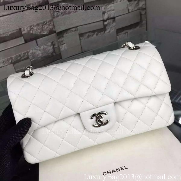 Chanel 2.55 Series Flap Bag Lambskin Leather A5024 White