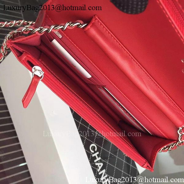 Chanel Flap Shoulder Bag Cannage Pattern A5373 Red