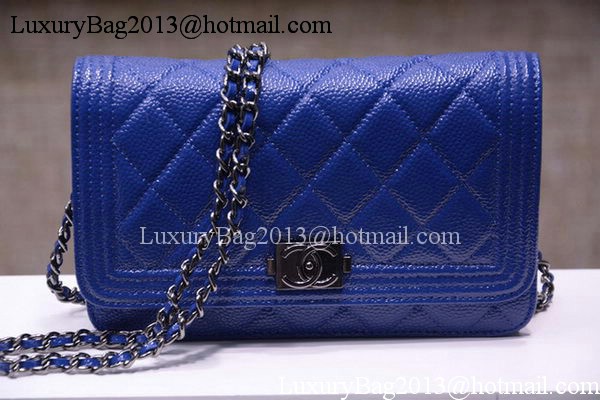 Boy Chanel mini Flap Bags Bright Cannage Pattern A33815 Blue