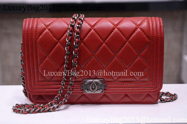 Boy Chanel mini Flap Bags Bright Cannage Pattern A33815 Burgundy