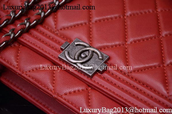 Boy Chanel mini Flap Bags Bright Cannage Pattern A33815 Burgundy