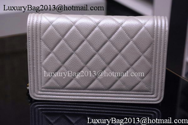 Boy Chanel mini Flap Bags Bright Cannage Pattern A33815 OffWhite