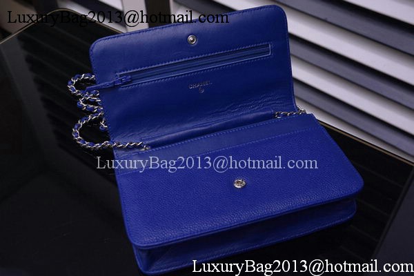 Chanel Flap Shoulder Bag Cavier Leather A33817 Blue