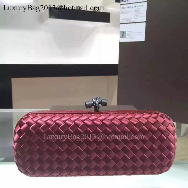 Bottega Veneta STRETCH Knot Sheepskin Leather Clutch BV8651 Burgundy